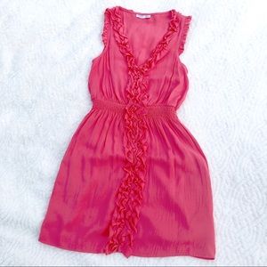 Charming Charlie Coral Ruffle Dress